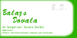 balazs dovala business card